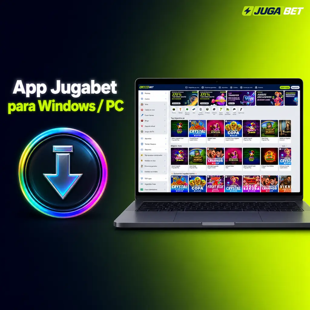 Aplicación de Jugabet para Windows PC, instalación estable y directa sin depender del navegador