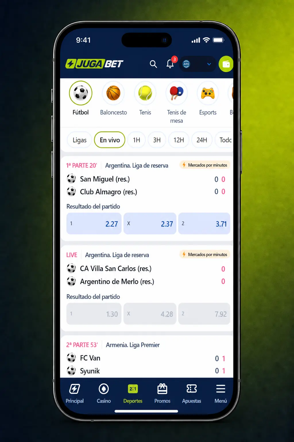 Apuestas de básquet en la app de Jugabet: mercados, cuotas en vivo y cupón rápido desde Android o iOS.