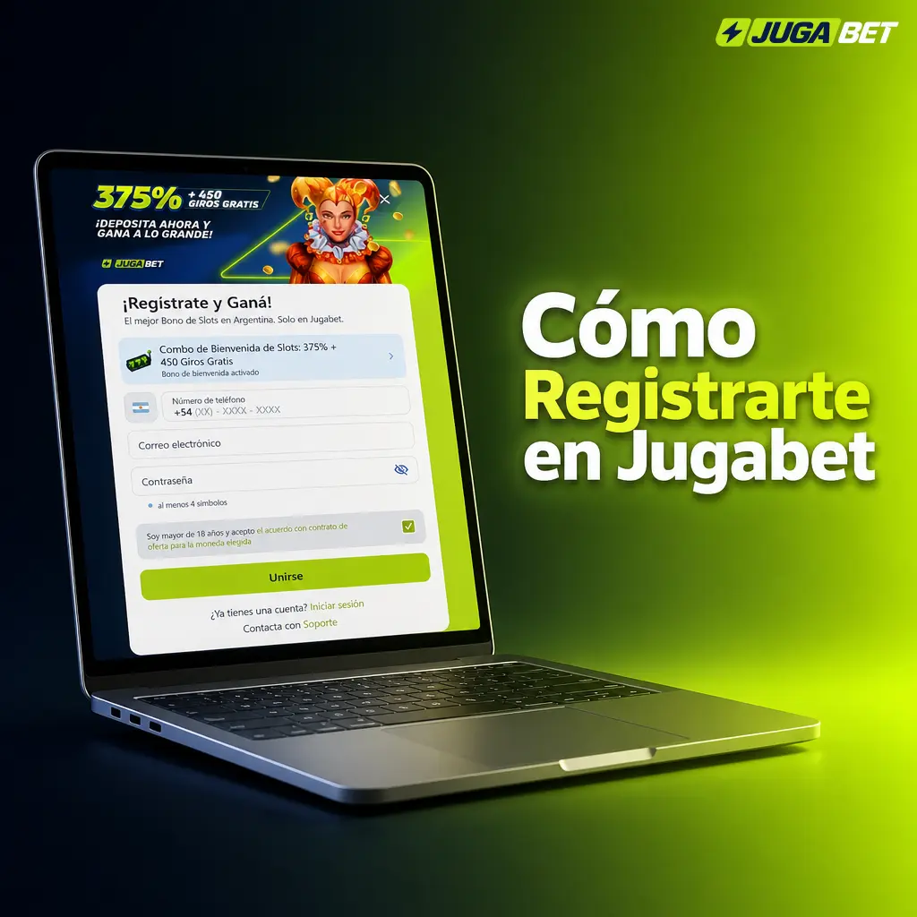 Pasos para registrarte en Jugabet: completá tus datos, verificá tu cuenta y reclamá el bono de bienvenida en minutos.