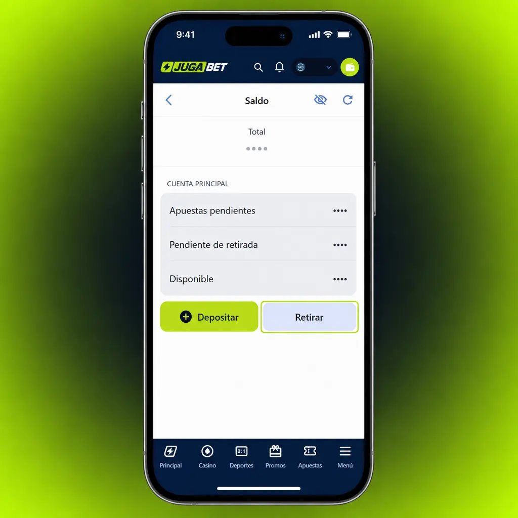 Guía paso a paso para retirar dinero de Jugabet: iniciar sesión, seleccionar método y confirmar el monto a retirar.