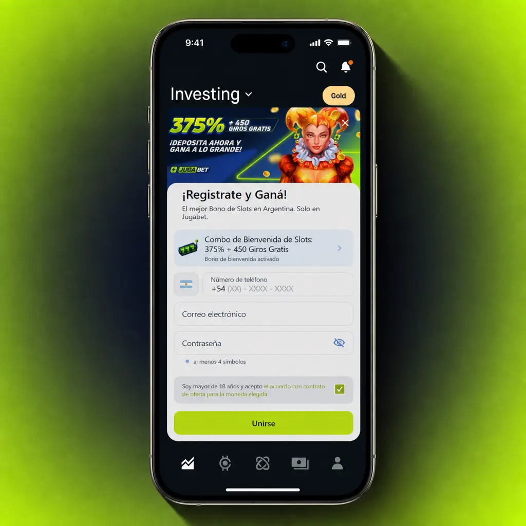 Pasos para crear una cuenta en la app Jugabet: registro, datos personales, verificación y confirmación de credenciales.